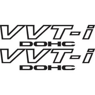 Toyota V VT- i DOHC (2 PACK) 9" BLACK Emblem Vinyl Sticker Decal VVTI TRD Supra