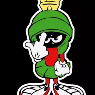 Marvin The Martian Flip Off Funny Vinyl Sticker Car Window Decal JDM Laptop