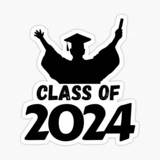 class of 2024  graduate Vinyl  Sticker  cup Window Bumper Wall Laptop