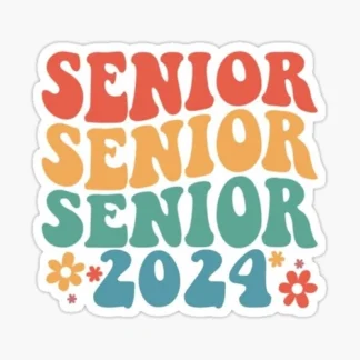 class of 2024 seniorVinyl  Sticker  cup Window Bumper Wall Laptop