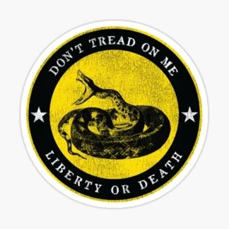 Don't Tread On Me worn snake vinyl Sticker Laptop Window  Gadsden Flag 2nd Guns