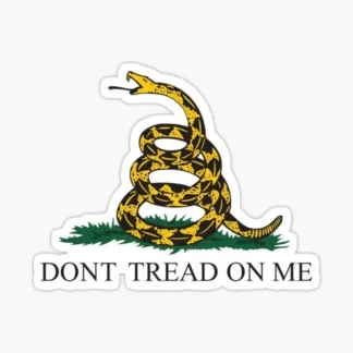 Don't Tread On Me white back vinyl Sticker Laptop Window  Gadsden Flag 2nd Guns