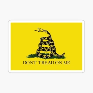 Don't Tread On Me  yellow vinyl Sticker Laptop Window  Gadsden Flag 2nd Guns