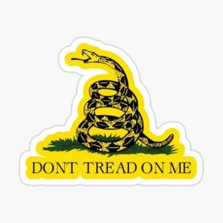Don't Tread On Me snake vinyl Sticker Laptop Window  Gadsden Flag 2nd Guns