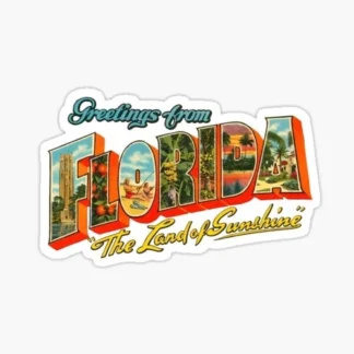 florida greetings from sunshine state  Sticker laptop/ tumbler / wall sticker