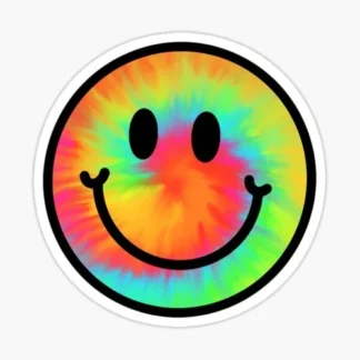 tie dye smiley Funny Laptop sticker   skateboard welding bumper car truck