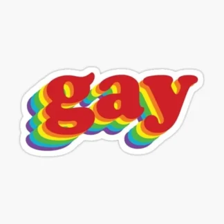 gay  Rainbow Cute Fun Love Is Love Sticker gay pride