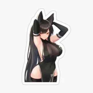 Sexy Anime Stickers black cat ears  mask Women Explicit Beautiful Gorgeous