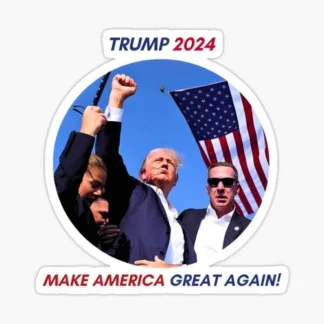 DONALD TRUMP   7/13 Attempted Assassination make America great Sticker MAGA