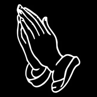 Praying Hands Religious Christian Car Truck Window Laptop Vinyl Decal Sticker.