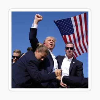 DONALD TRUMP  7/13 Attempted Assassination fist up sticker