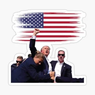 DONALD TRUMP   7/13 Attempted Assassination trump fist up American sticker