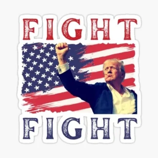 TRUMP 7/13 Attempted Assassination Fight sticker fist up