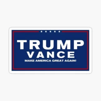(3) pack- TRUMP  Vance MAGA make America Great Again blue  sticker pack