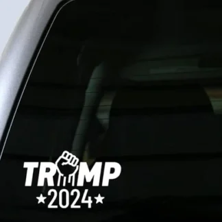 PRESIDENT DONALD TRUMP FIST STAR Vinyl Decal Sticker Car 2024 MAGA