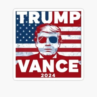 DONALD TRUMP  VANCE 2024   American flag  USA  sticker