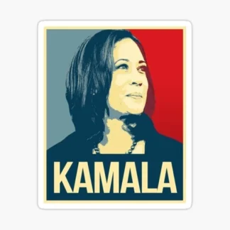 Kamala Harris  2024 red blue  presidential sticker USA