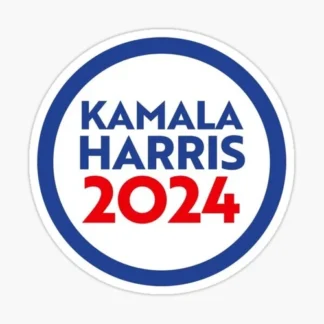 3x pack Kamala Harris  2024 red blue  presidential circle sticker pack  USA