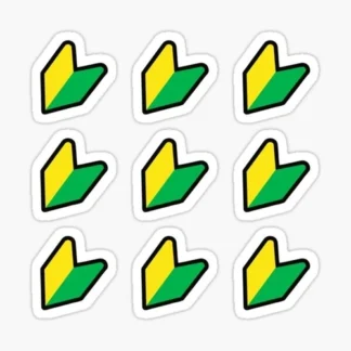 9x pack of JDM car flag stickers engine JDM racing trucks vans SUV