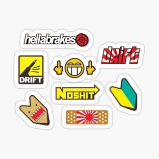 8x pack of JDM stickers bomb car flag stickers engine racing trucks vans SUV