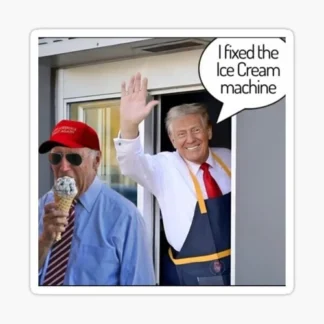 10x pack DONALD TRUMP  24 I Fixed the ice cream McDonalds uniform MAGA USA biden