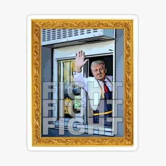 DONALD TRUMP  Drive Thru Fight McDonalds uniform MAGA USA biden