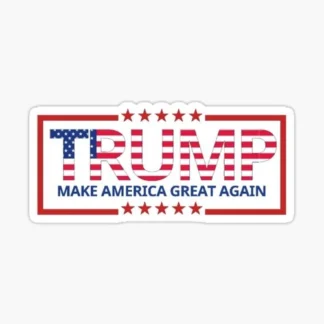 (3) DONALD TRUMP USA flag MAGA sticker USA 24 president