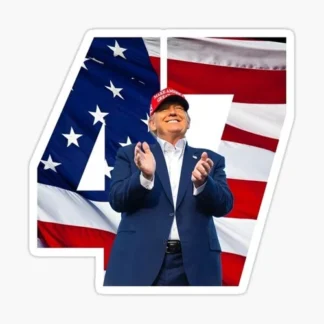 DONALD TRUMP  47TH PRESIDENT flag  sticker USA America