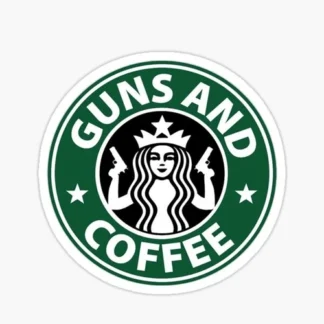 Guns and Cofee green sticker car truck van atv skateboard