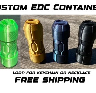 2x Outdoor Survival EDC  Pill Case Capsule,Seal Bottle Container Box New Conceal