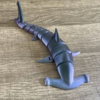 3d printed Hammerhead Shark Animal Fish Ocean Articulated fidget Toy Kids Deco