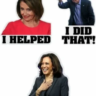 Joe Biden Kamala Harris I DID THAT 3 PACK  Funny Sticker Decal Gas Pump Oil
