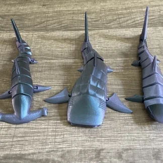 3d printed Shark 3 Pack Set Animal Fish Ocean Articulated fidget Toy Kids Deco