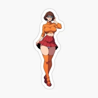 Sexy Anime Sticker glasses high socks Women Explicit Beautiful Gorgeous