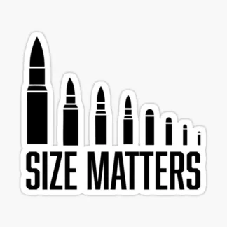 size matters funny joke sticker car truck van atv skateboard