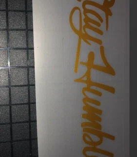 gold stay humble sticker $ racing Honda JDM Funny drift car window decal