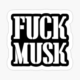 3x f*** musk  tesla elon musk hilarious joke sticker USA