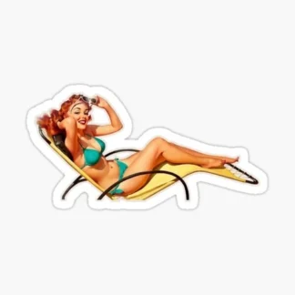 Sexy  vintage classic pinup girl Stickers  bikini Girl Women Explicit Beautiful