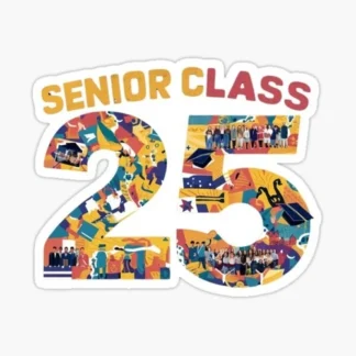 class of 2025 colorful graduation Vinyl  Sticker  cup Window Bumper Wall Laptop