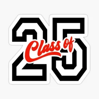 class of 2025 red graduation Vinyl  Sticker  cup Window Bumper Wall Laptop