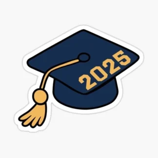 class of 2025 hat graduation Vinyl  Sticker  cup Window Bumper Wall Laptop