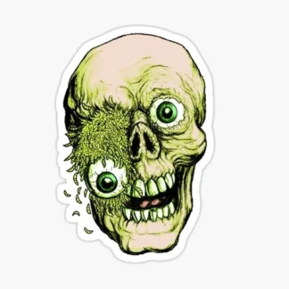 maggot worms skull sticker laptop skateboard welding bumper car truck