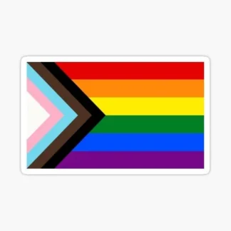 Gay progress flag Cute Fun Love Is Love Sticker pride  waterproof