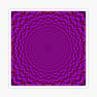 psychedelic swirl illusion sticker laptop skateboard welding bumper car truck