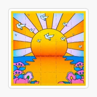 california sunshine blotter  acid sticker laptop skateboard bumper car truck