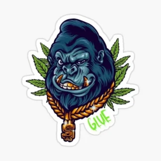gorilla glue strain Laptop sticker  weed skateboard  bumper car truck 420