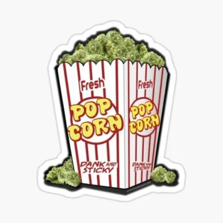 fresh dank popcorn Laptop sticker weed skateboard car truck 420