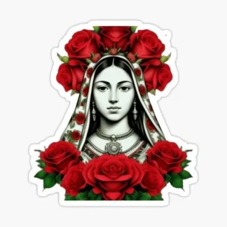 Our Lady of Guadalupe Mexican Virgin Mary Mexico roses  Sticker waterproof