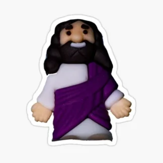 10x pack of jesus mini fig Sticker Christ Christian Religious God waterproof