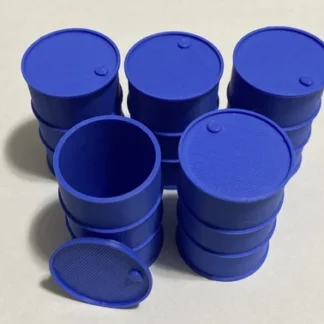 5x DRUM/BARREL Simulation MINI Scale Deco. RC Truck/Military/Diorama/Garage 1:24